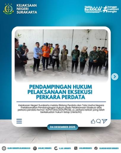 Pendampingan Hukum Pelaksanaan Eksekusi Perkara Perdata