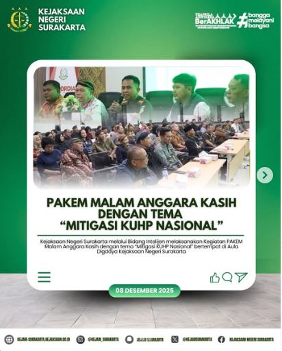 Pakem Malam Anggara Kasih Dengan Tema “Mitigasi KUHP Nasional”