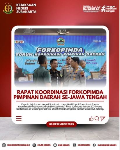 Rapat Koordinasi Forkopimda Pimpinan Se-Jawa Tengah