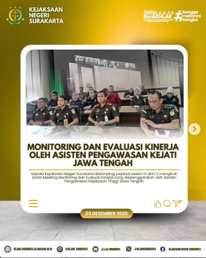 Monitoring dan Evaluasi Kinerja Oleh Asisten Pengawasan Kejati Jawa Tengah