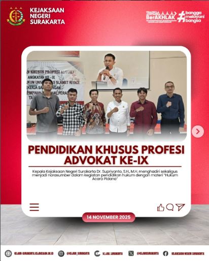 Pendidikan Khusus Profesi Advokat Ke-IX