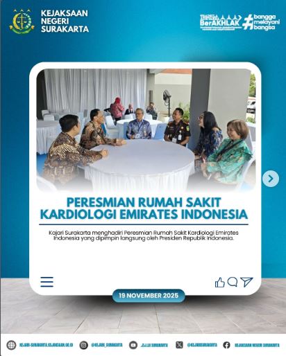 Peresmian Rumah Sakit Kardiologi Emirates Indonesia
