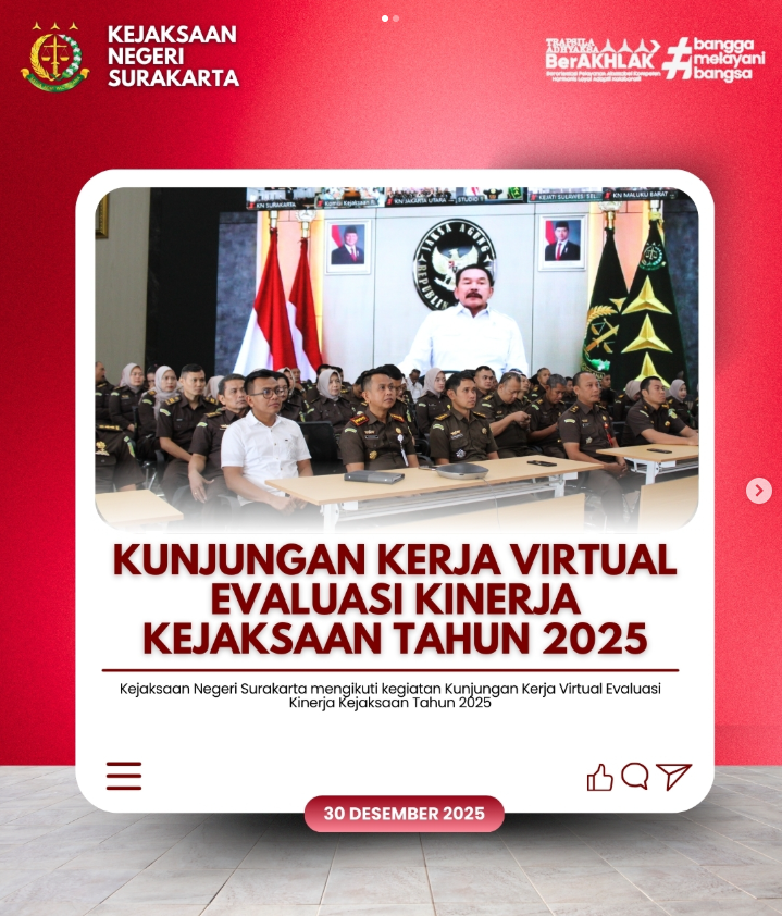 Kunjungan Kerja Virtual (Kunker) Evaluasi Kinerja Kejaksaan Tahun 2025