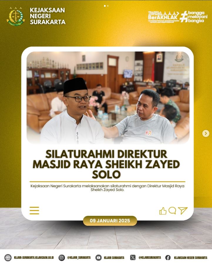 Silatirahmi Direktur Masjid Raya Sheikh Zayed Solo