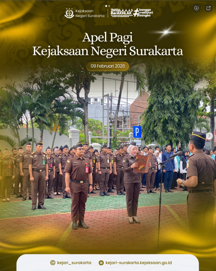 Apel Pagi Kejaksaan Negeri Surakarta 09 Februari 2026