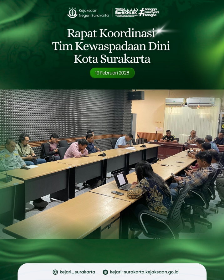 Rapat Koordinasi Tim Kewaspadaan Dini (TKD) Kota Surakarta