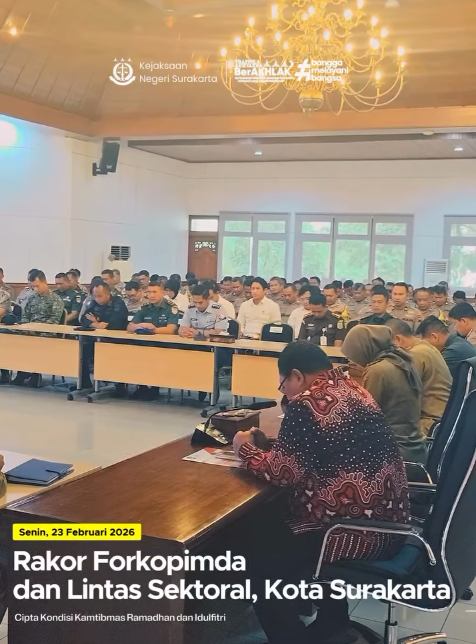 Rapat Koordinasi Forum Koordinasi Pimpinan Daerah (Forkopimda) dan Lintas Sektoral Kota Surakarta