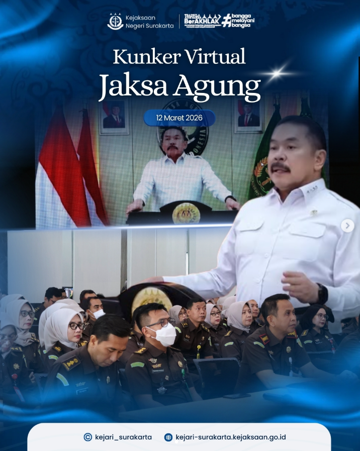 Kunjungan Kerja Virtual Jaksa Agung Republik Indonesia