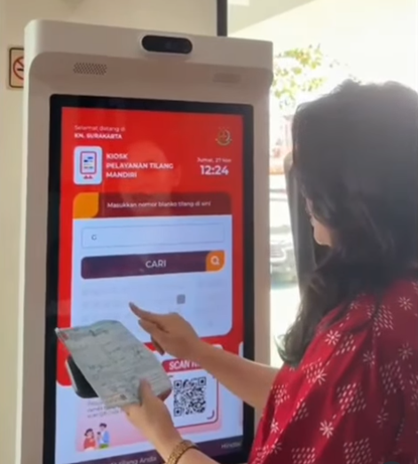 Layanan KiosK Self-Service untuk Pengambilan Tilang Kejaksaan Negeri Surakarta