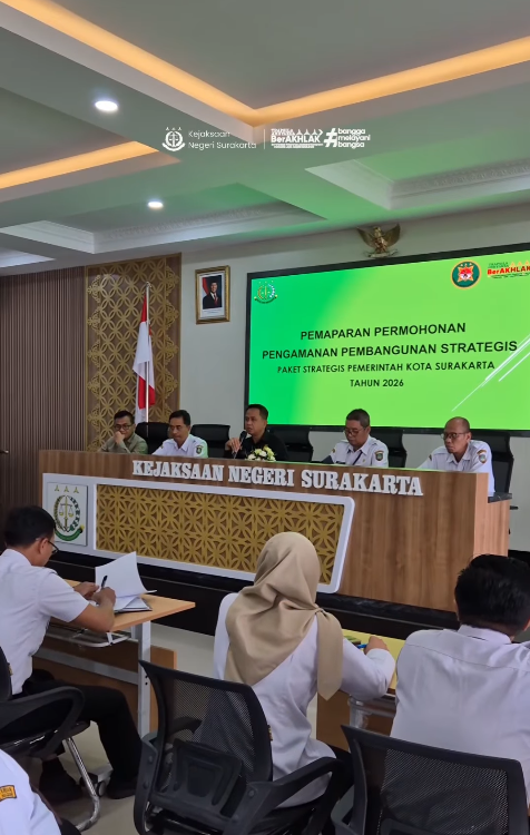 Pemaparan Permohonan Pengamanan Pembangunan Strategis Paket Strategis Pemerintah Kota Surakarta Tahun Anggaran 2026
