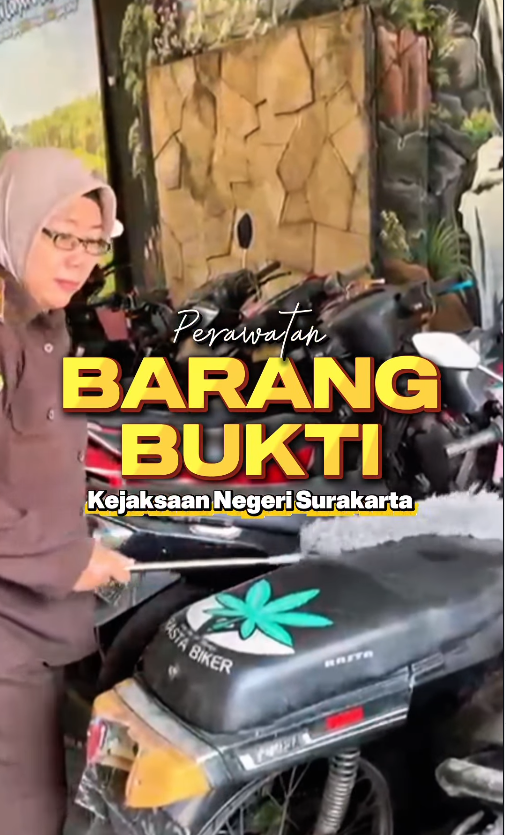  perawatan dan pemeliharaan barang bukti secara berkala.