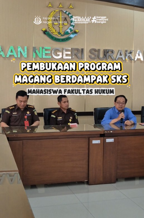 Pembukaan Program Kegiatan Magang Berdampak SKS Mahasiswa Fakultas Hukum