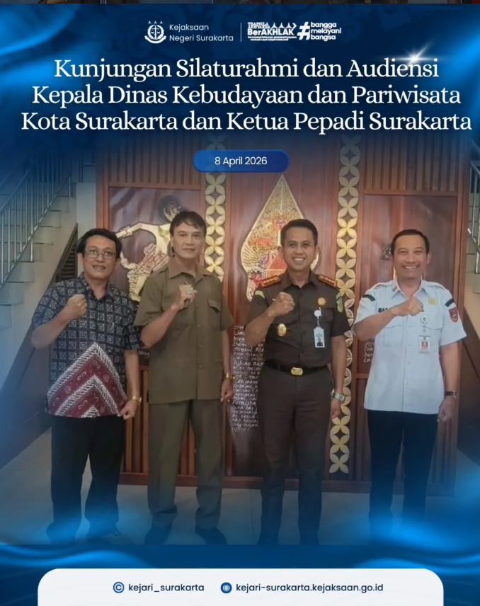 Kunjungan Silaturahmi dan Audiensi Kepala Dinas Kebudayaan dan Pariwisata Kota Surakarta bersama Ketua PEPADI Surakarta