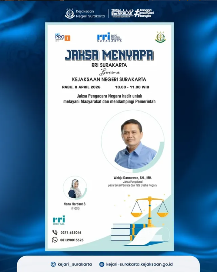 program “Jaksa Menyapa” bersama RRI Surakarta.