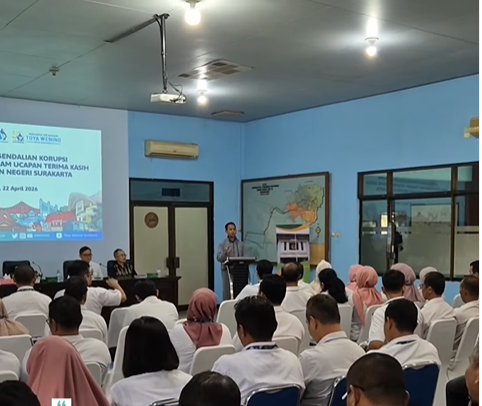 Sosialisasi Pengendalian Korupsi oleh Perumda Air Minum Toya Wening Kota Surakarta