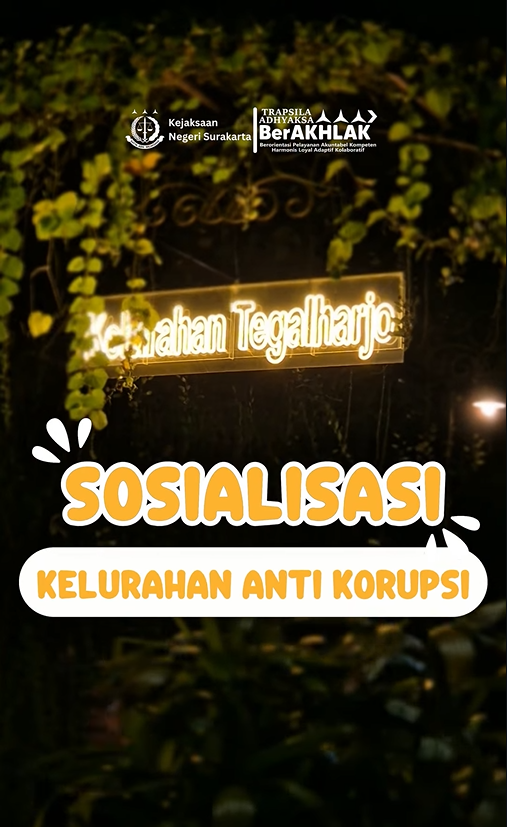 Program Bale Banyu Bening dan Kelurahan Anti Korupsi.