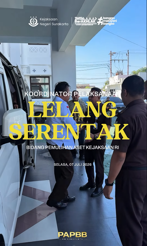 Kunjungan Koordinator Pelaksanaan Lelang Serentak Bidang Pemulihan Aset Kejaksaan RI Di Kejaksaan Negeri Surakarta