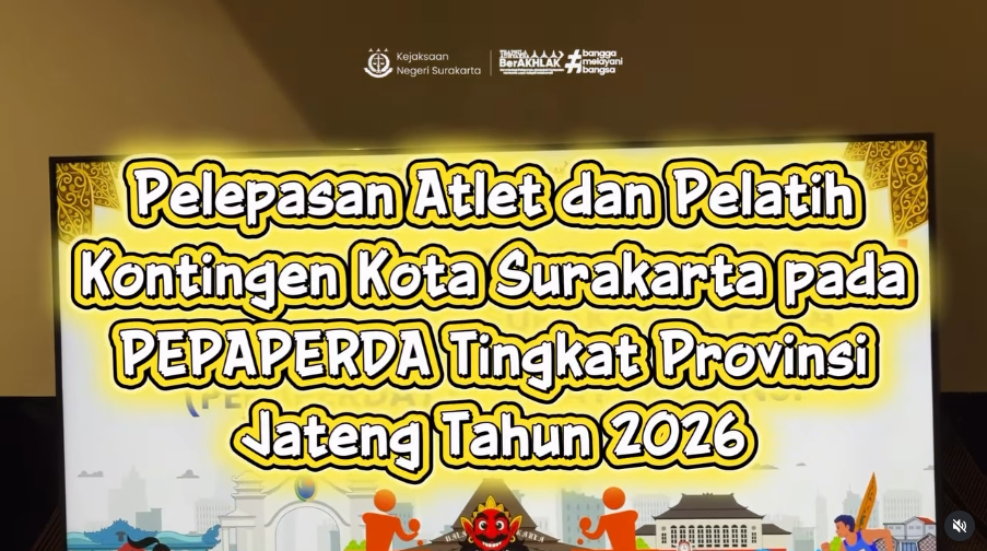 Pelepasan Atlet Dan Pelatih Kontingen Kota Surakarta Pada PEPAPERDA Tingkat Provinsi Jateng Tahun 2026