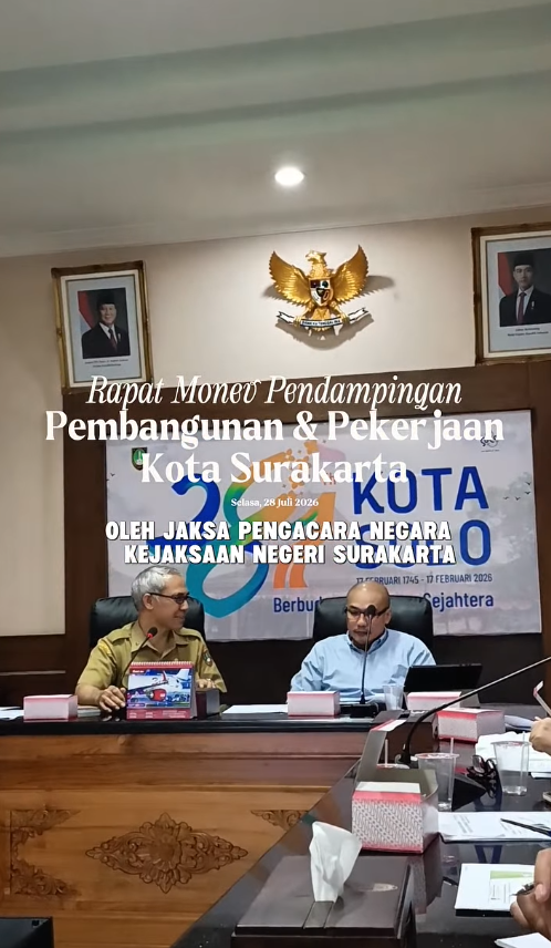 Rapat Monev Pendampingan Pembangunan & Pekerjaan Kota Surakarta