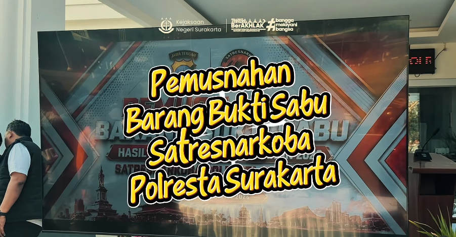 Pemusnahan Barang Bukti Sabu Satresnarkoba Polresta Surakarta
