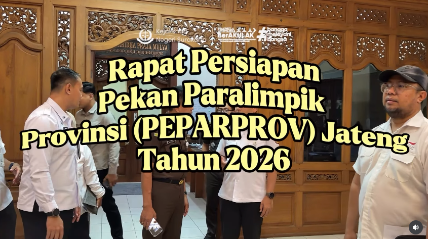 Rapat Persiapan Pekan Paralimpik Provinsi (PEPARPROV) Jateng Tahun 2026