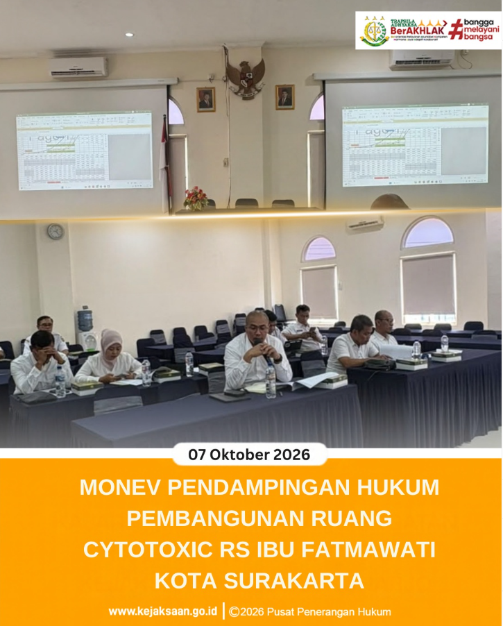 Monev Pendampingan Hukum Pembangunan Ruang Cytotoxic RS Ibu Fatmawati Kota Surakarta